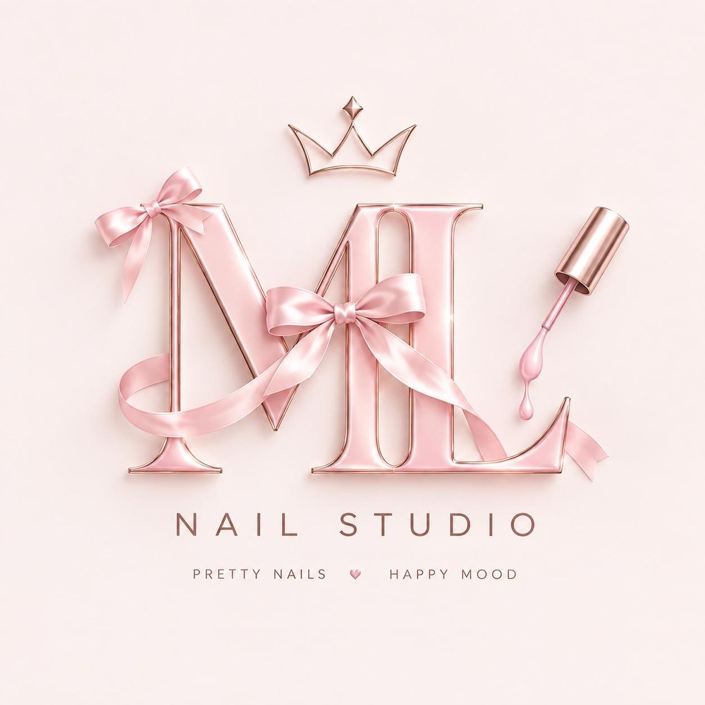 הלוגו של מאיה: האותיות ML עם כתר וסרט, NAIL STUDIO
